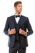 Cheap priced Suit - Men's Two Button Vested Vintage Style Tweed Wedding Navy Suit