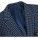 Saco vaquero - Western Sport Coat - Western Blazer - Mens Two Button Slim Fit Wool Sport Coat Blazer In Navy Blue & Burgundy Mini Check