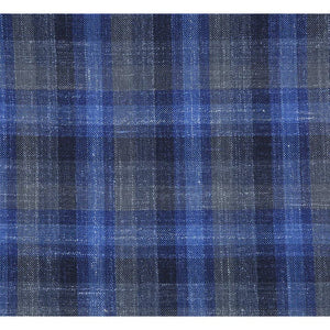 Saco vaquero - Western Sport Coat - Western Blazer- Mens Slim Fit Two Button Wool Sport Coat Blazer In Navy Blue & Grey Windowpane Plaid