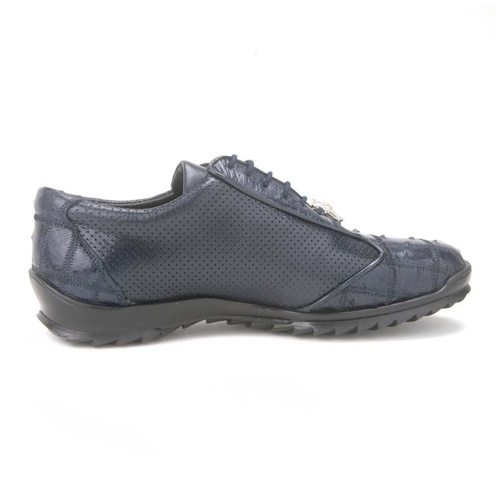 Mens Exotic Sneakers - Alligator Sneakers By Brand  in Color Navy Blue