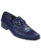 Mens Navy Genuine Caiman Crocodile Belly Slip On By Los Altos