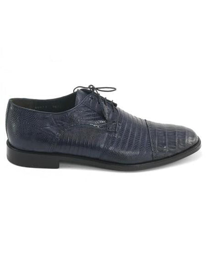 Men's Los Altos Boots Navy Genuine Teju Lizard And Caiman Oxford - Image 2
