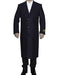 Navy Blue 3 Button Full Length Ankle length Wool Dress Top Coat/Overcoat