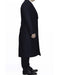 Navy Blue 3 Button Full Length Ankle length Wool Dress Top Coat/Overcoat
