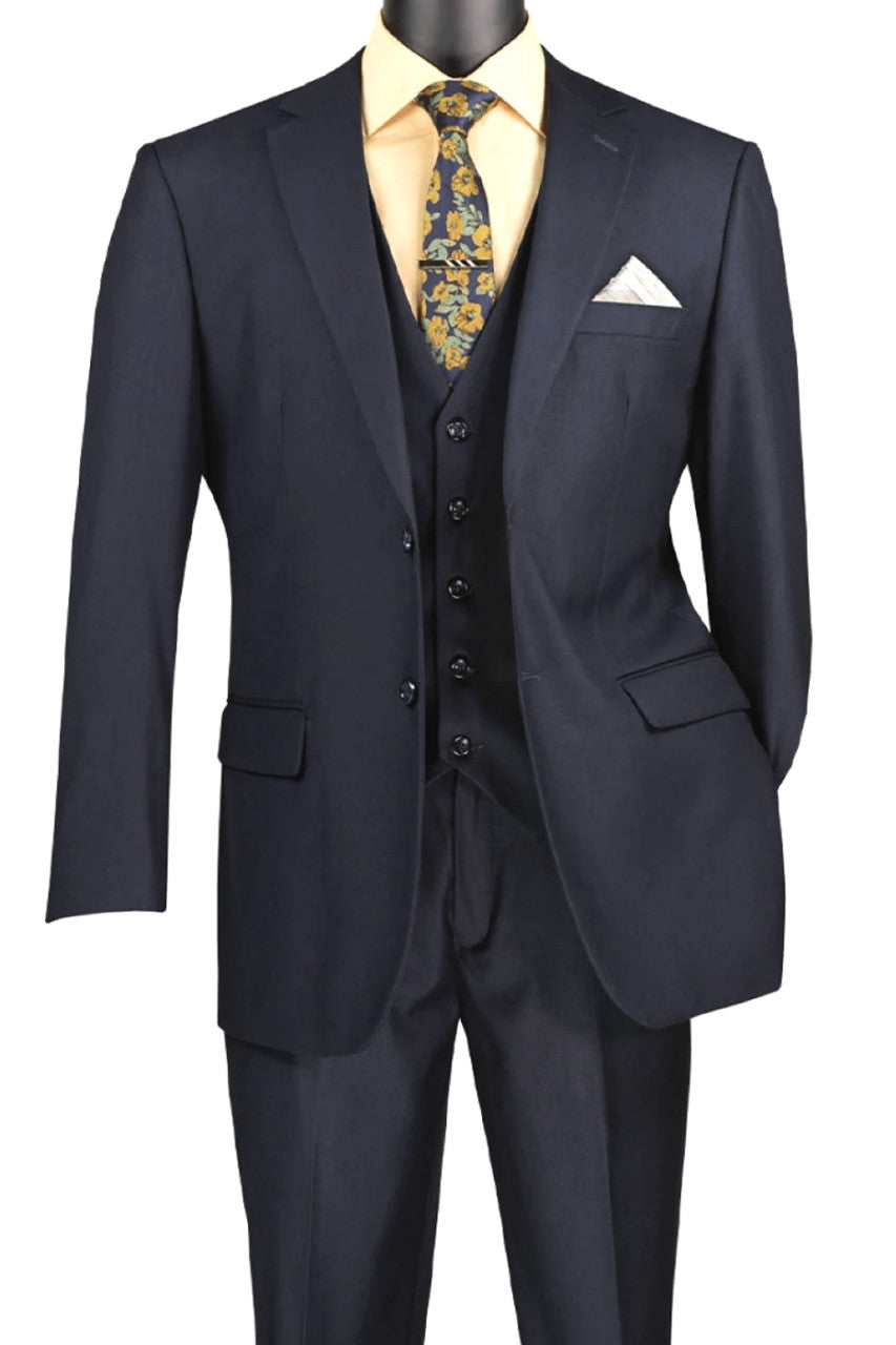 Mens Two Button Vinci Navy Suit Modern Fit