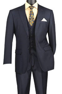 Mens Two Button Vinci Navy Suit