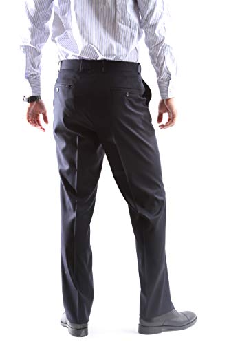Men's Super 150's Poly/Viscose Navy 2-Piece Suit by Caravelli - Image 2