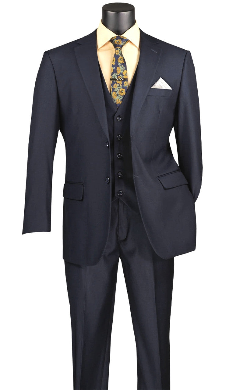 Mens Two Button Vinci Navy Suit Modern Fit
