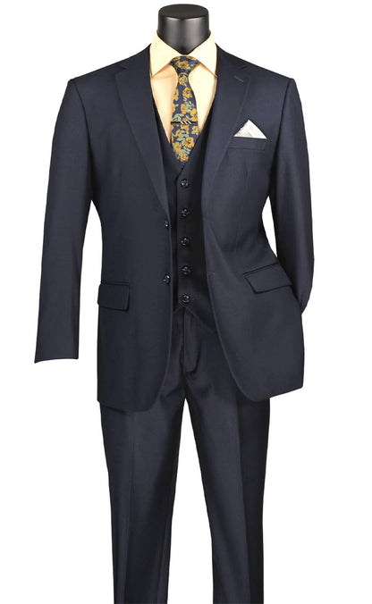 Mens Two Button Vinci Navy Suit Modern Fit