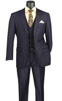 Mens Two Button Vinci Navy Suit