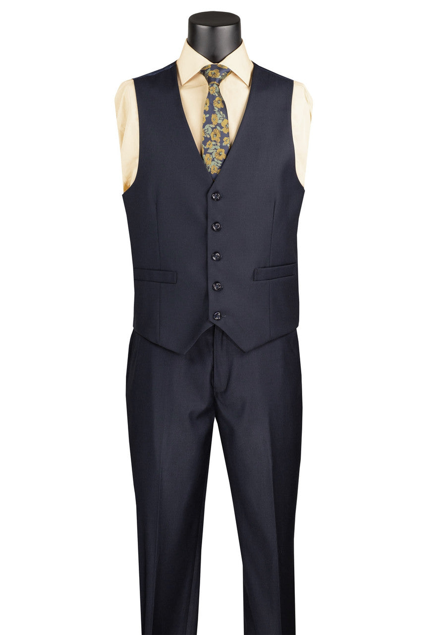 Mens Two Button Vinci Navy Suit Modern Fit