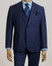 Steve Harvey Suits Clothing line - Steve Harvey Suits Mens Peak Lapel Modern Fit - No Pleated Pants Designer Brand Navy 3 Piece Vested Suit