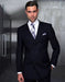 Statement Men's 2 Piece 100% Wool Double Breast  ed Suit - Micro Windowpane
