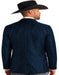 Mens Western Blazer - Paisley Pattern Cowboy Tuxedo Jacket in Color Navy