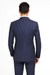 Suits With Baggy Pleated Pants - Wide Leg Pants 100% Wool - Classic Fit in Navy with White Pinstripe Color by Rossiman