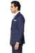 Suits With Baggy Pleated Pants - Wide Leg Pants 100% Wool - Classic Fit in Navy with White Pinstripe Color by Rossiman