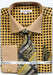 Net Pattern Two Tone French Cuff Dress Shirt