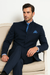 Mandarin Collar Tuxedo - Mandarin Tuxedo - No Collar Suit - Navy Blue Suit