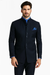 Mandarin Collar Tuxedo - Mandarin Tuxedo - No Collar Suit - Navy Blue Suit