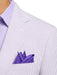Mens Lavender Seersucker Suit Blazer + Pants Cotton Fabric - Summer Fabric in Purple color
