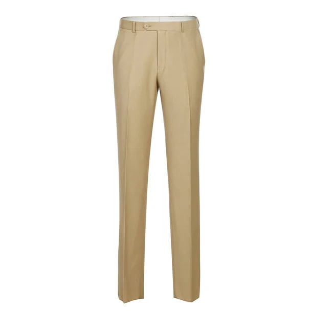 Renoir Clothing - Renoir Suit - Renoir Fashion - Super 140s Wool Two Button Slim Fit Tan Renoir Suit