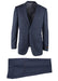 Tiglio Italian Suit - Real Wool Fabric Super 150's Novello Navy Blue , Modern Fit, Pure Wool Suit in Color Navy Blue
