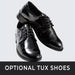 Bootcut wedding suit Black Shawl Lapel Bootcut Tuxedo with Stone Trim – Prom and Wedding