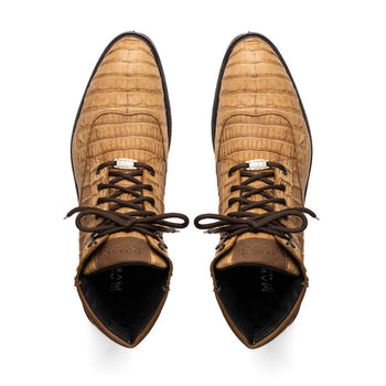Marco Di Milano Leoni Men's Shoes Oil Orix Genuine Caiman Crocodile Rugged Boots - Image 3