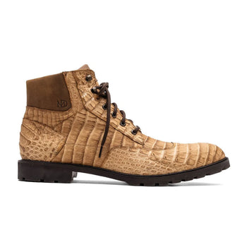Marco Di Milano Leoni Men's Shoes Oil Orix Genuine Caiman Crocodile Rugged Boots - Image 2