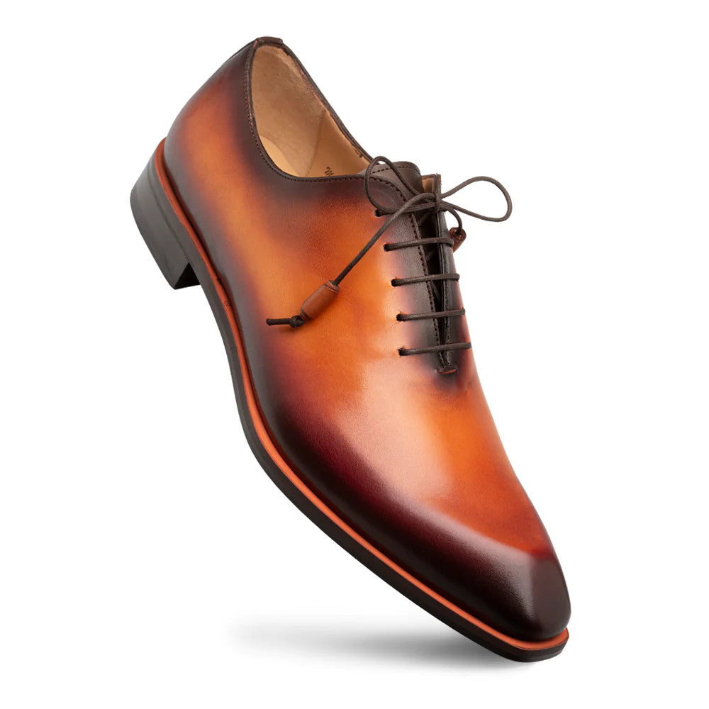 Mezlan Dietro Whole Cut Men\'s Size 12M Glazed Tan Leather Oxford Dress Shoes Mezlan Burnished Calfskin Lace-Up Oxford/20671 – MilanoMensWear main image 4