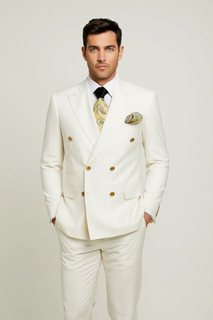 Off-White Double-Breasted Suit