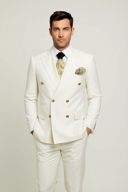 Off-White Double-Breasted Suit