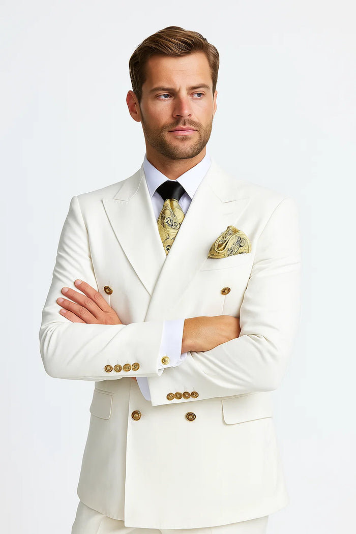 Off-White Double-Breasted Suit