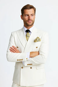 Off-White Double-Breasted Suit