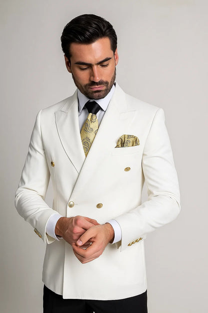 Off-White Double-Breasted Suit