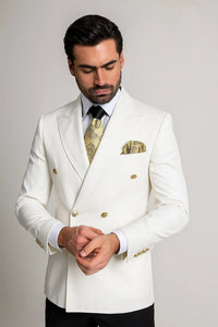 Off-White Double-Breasted Suit