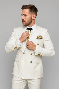 Off-White Double-Breasted Suit