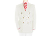 High Quality Designer Casual Cheap Priced Fashion Blazer Dress Jacket Off White Men's Double Breasted Suits Jacket  Blazer with Peak Lapels