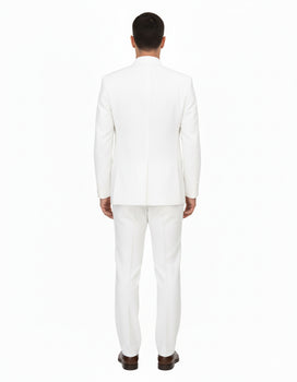 Off White sales Cream Ivory Mandarin Suits For Men