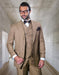 Old School Suit - 1920 Suit - Vintage Suit - Old Fashion Style 1 Button Tan Wide Leg Pants Suit