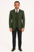 Olive Peaky Green 3 Piece Tweed Men'S Suit