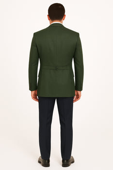 Olive Peaky Green 3 Piece Tweed Men'S Suit