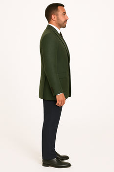 Olive Peaky Green 3 Piece Tweed Men'S Suit