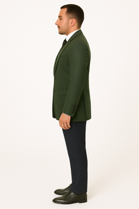 Olive Peaky Green 3 Piece Tweed Men'S Suit