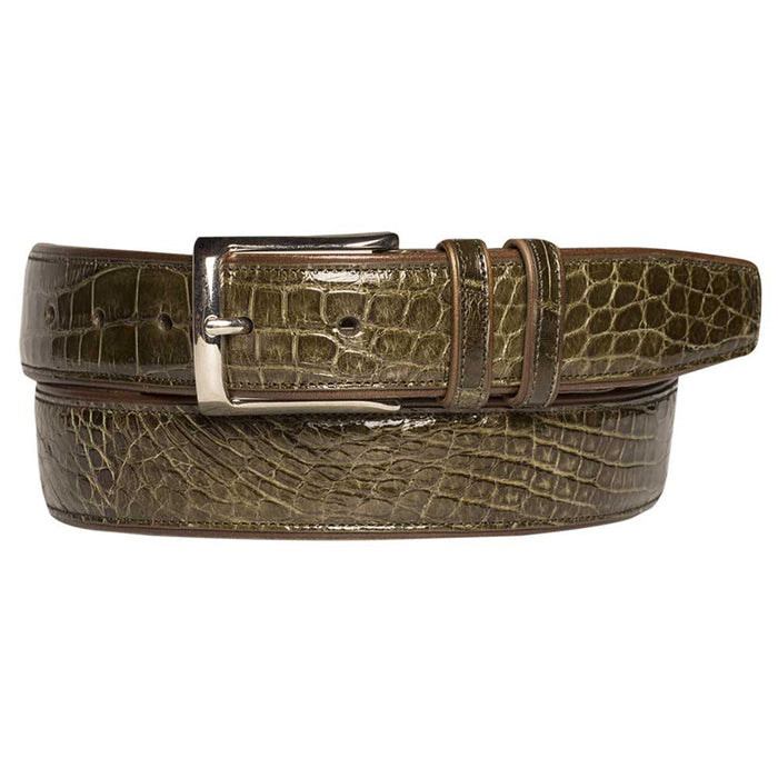 Genuine Alligator Mens Blue Belt - Mezlan Brand