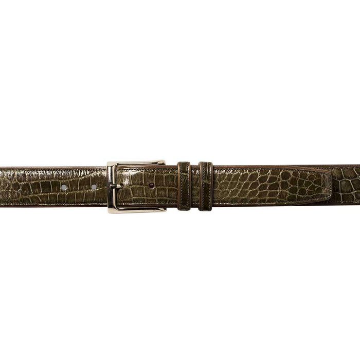 Genuine Alligator Mens Blue Belt - Mezlan Brand