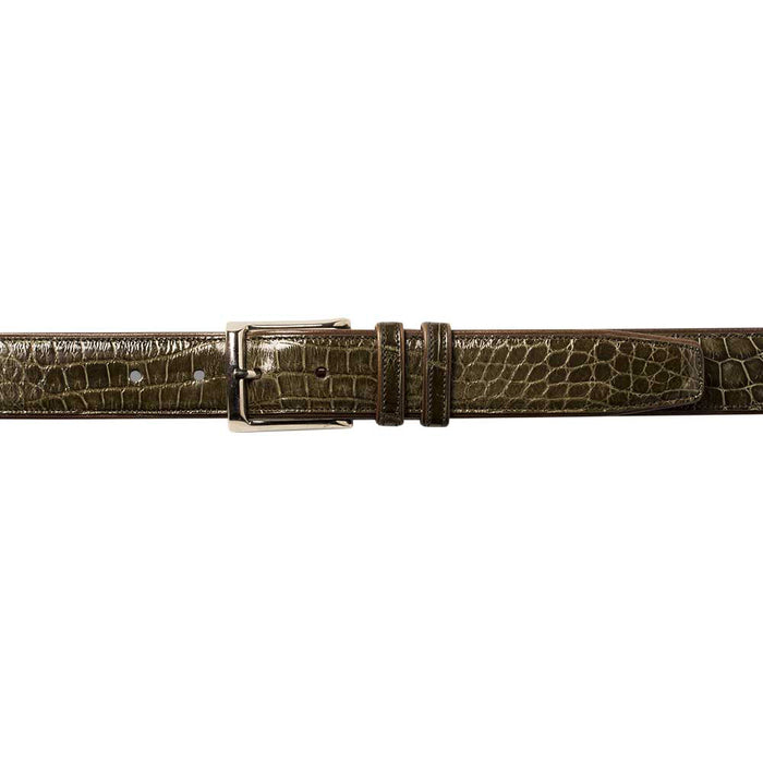 Genuine Alligator Mens Blue Belt - Mezlan Brand