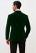 Olive Double Breasted Velvet Blazer - Velvet Sport Coat