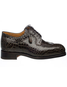 Ferrini Shoes Men's Alligator Dress Shoe Ferrini 3520 Belly Alligator Split Toe Shoes Olive