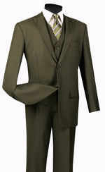 Mens Two Button Vinci Olive Suit